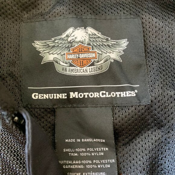 New Harley-Davidson Men's Trenton Colorbocked Mesh Riding Jacket Black  TALL 2XL - Picture 6 of 10